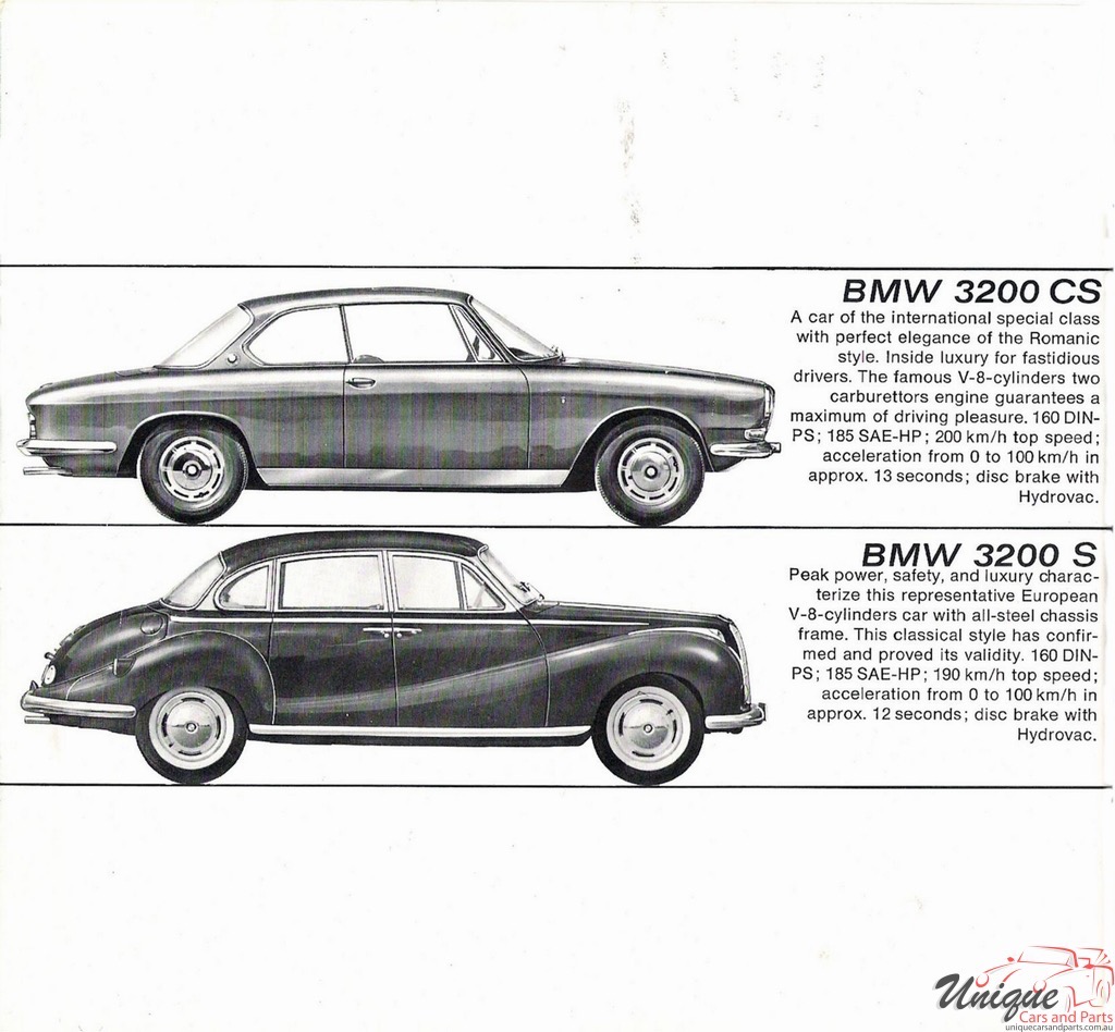 1963 BMW Full-Line All Models Brochure Page 2